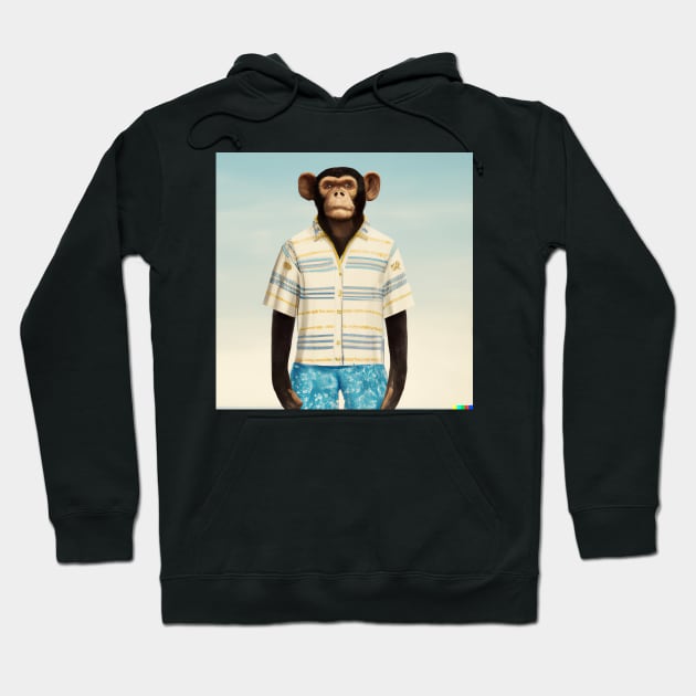 Monkey with Human Clothing Design Funky and colorful Hoodie by Eternal Experience